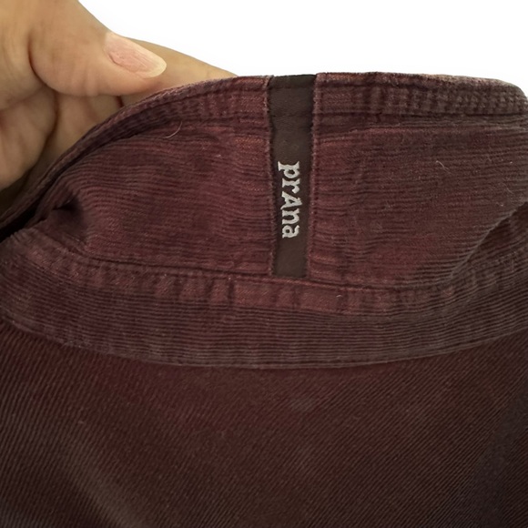 PrAna Men’s Maroon Dooley Long Sleeve Corduroy Shirt Size XL - Picture 8 of 10